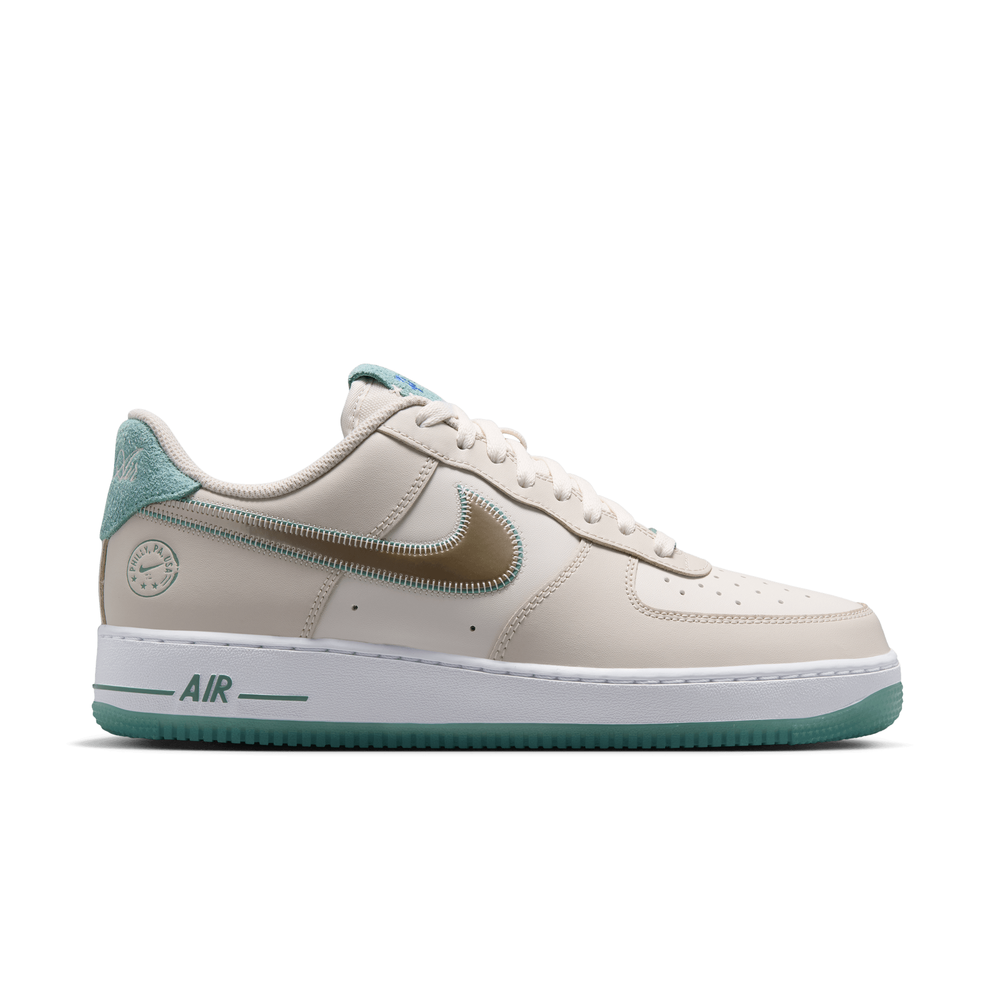 Nike Air Force 1 '07 "Philadelphia" Men's Shoe - LT OREWOOD BRN/MTLC GOLD SILK/PHANTOM